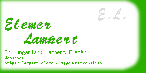 elemer lampert business card